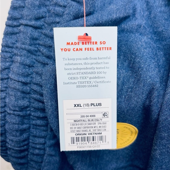 Cat & Jack Women’s Shorts Drawstring Soft Fabric Navy Color Size XXL - Picture 6 of 7